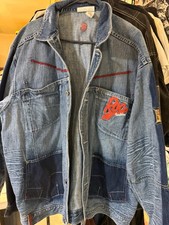 Vintage Rocawear Jacket Mens XL Denim Jean Y2k Hip Hop Blue Coat