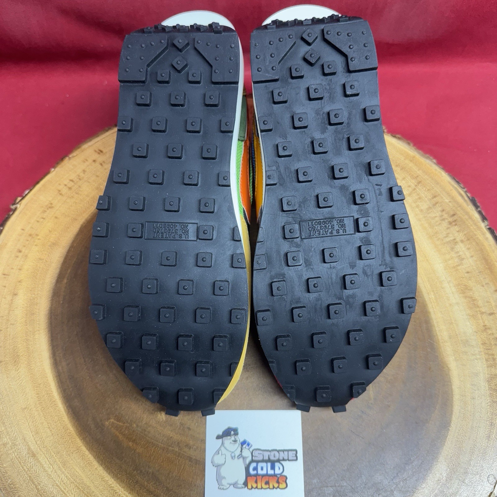 SACAI X NIKE Nike Sacai LDWaffle taglia 5 5 verde gusto arancione Varsity blu BV0073 300