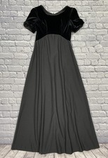 Southwestern Performance Apparel Maxi Long Dress Size 2 Black Velvet Made In USA