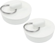 2 Pack Rubber Drain Stopper, Universal Bathroom Sink Stopper Bathtub Drain Plug,