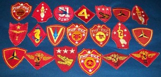 LARGE LOT OF ORIGINAL EMBROIDERED WW2 MISC. USMC PATCHES (1 GLOWS)
