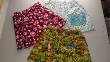 Girls skirts LOT. Dinosaurs skirt, Birds Apples Acorns skirt, pocket skirt
