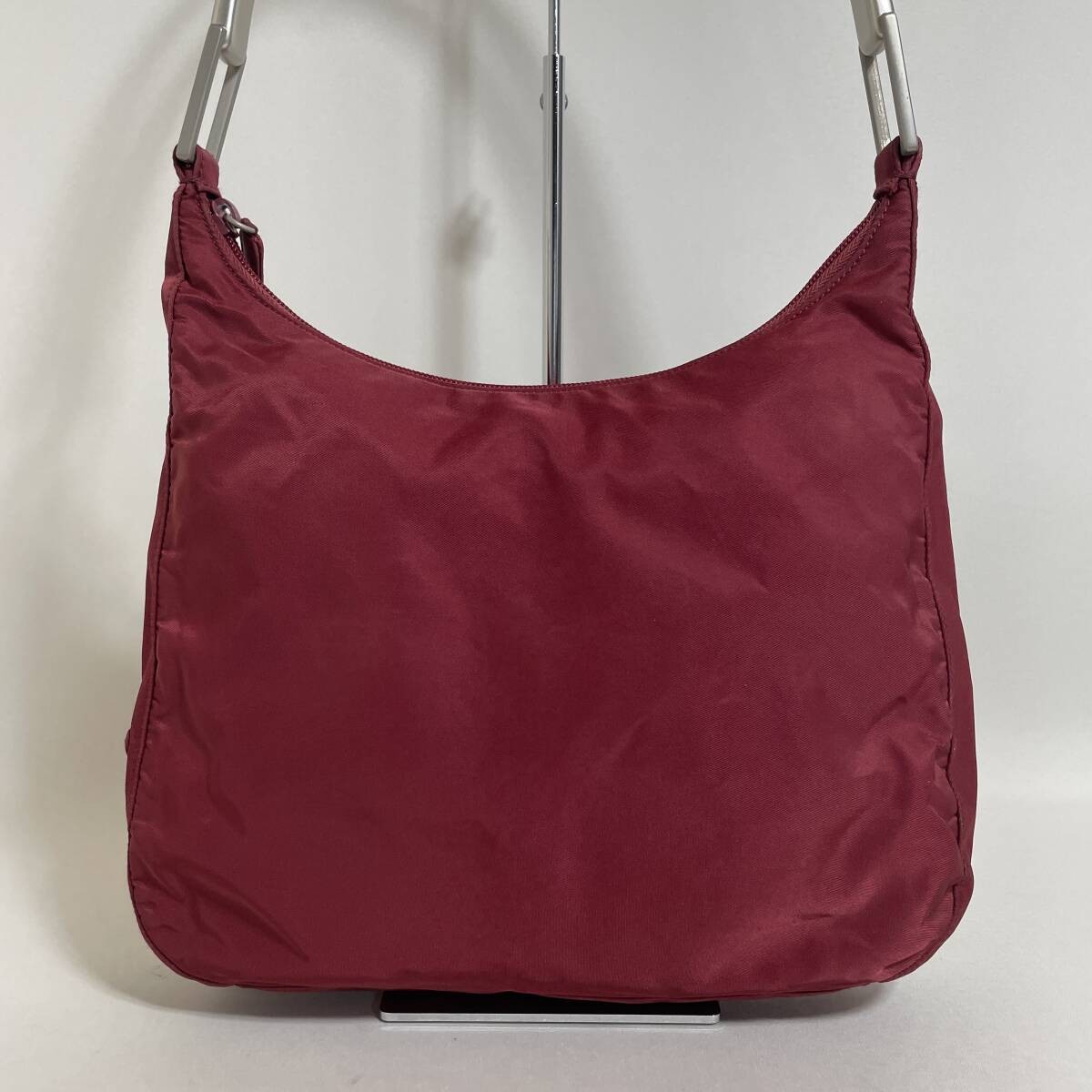 Prada Red Nylon One Shoulder Bag Vintage Authentic thumbnail 3