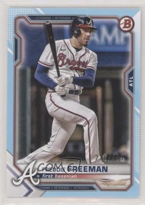 2021 Bowman Sky Blue Border 216/499 Freddie Freeman #14 09dw