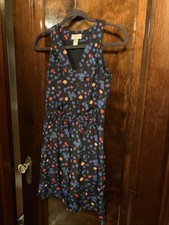 Ann Taylor Loft Sleeveless Dress Size 0Petite Multi Color 100% Polyester