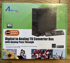 AirLink 101 ATVC102 Digital to Analog TV Converter Box with Analog Pass Through