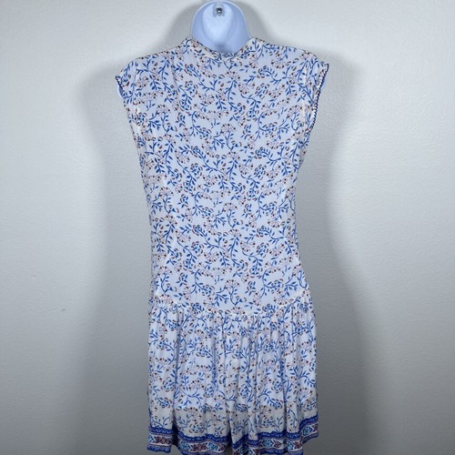 Poupette St Barth Dress Womens Medium Floral Boho Button Viscose Summer Beach Ca - Picture 3 of 14