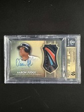 2017 Topps Dynasty Aaron Judge Autograph Patches Gold /5 BGS 10 #AP-AA2