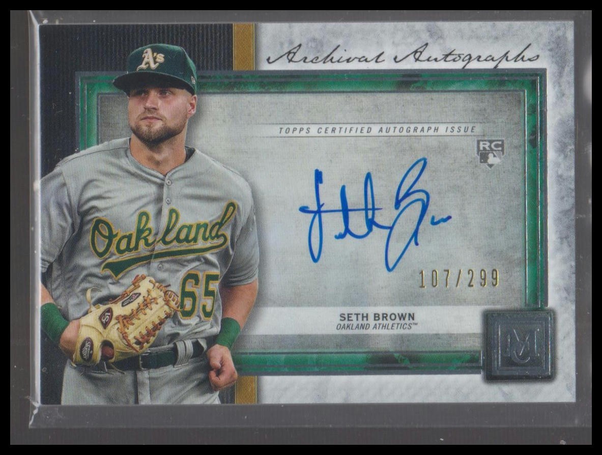 2020 Topps Museum Collection #AA-SB Seth Brown Archival Autographs #/299