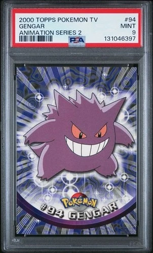 2000 Topps Pokemon TV Gengar Animation Series 2 #94 Graded PSA 9 MINT