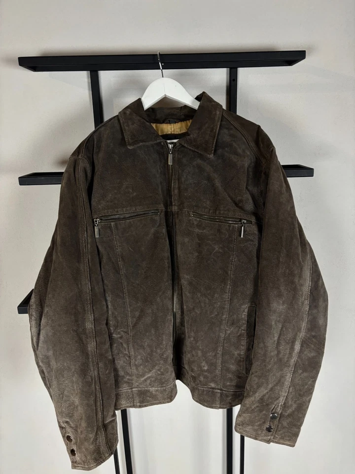 CHAQUETA DE CUERO CASABLANCA JAPONESA LAVADA GAMUZA ESTILO CAPITAL RARA DE COLECCIÓN Foto 3 de 4