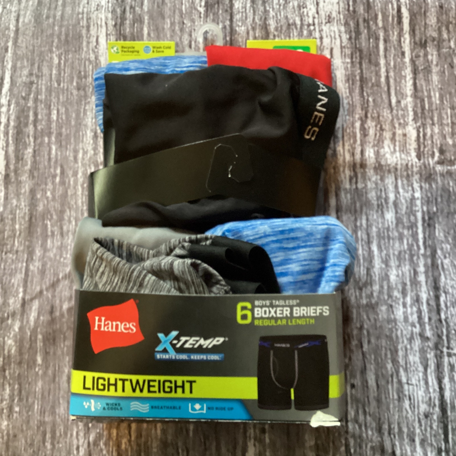 Hanes boys’ tagless boxer briefs 6 pack of large