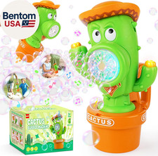 Cactus Bubble Machine, Automatic Bubble Blower with Music  Wiggle Action, Porta