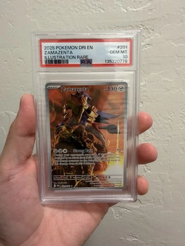 PSA 10 Gem Mint Zamazenta 201/182 Sv10: Destined Rivals Holo Pokemon TCG