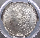 1903 "P" Morgan SILVER Dollar $1 PCGS MS65 CAC #376 Gem BU Unc ECC&C, Inc.