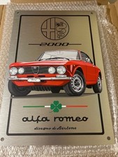 Alfa Romeo GTV 2000 12x18 inch brushed aluminum sign