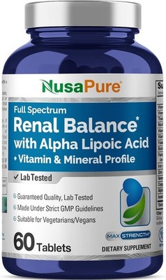 Renal Balance Kidney & Bladder Support Supplement Alpha Lipoic Acid Inositol