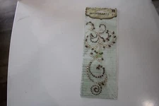 Prima Flowers 1PC SIIP & SIIC Swirls Brown Pearls Scrapbooking Journal Craft Art