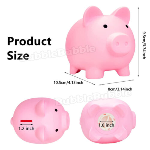 AU Pig Piggy Bank Openable Plastic Money Bank Save Box Coin Bank Girls Boys Gift - Picture 7 of 12