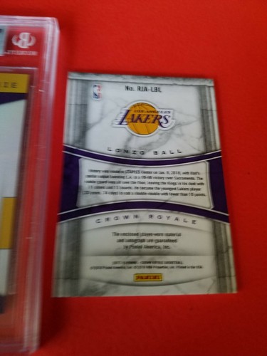 CARTA MAGLIA LONZO BALL Autografo ROOKIE + RC BGS istantanea nuova di zecca 9 + valutazione ottica rc - Foto 6 di 10