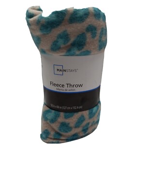 Mainstay  Fleece Throw Blanket Lightweight Reversible 50'' x 60''