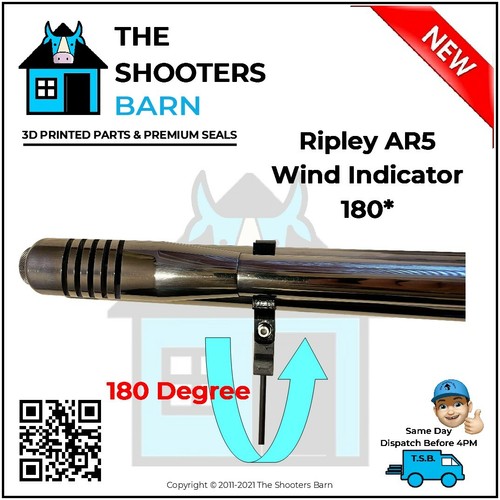 Ripley AR5 Field Target HFT Deportes Clip-on Wind Indicador 180 o 360 Grados Nuevo - Imagen 10 de 13