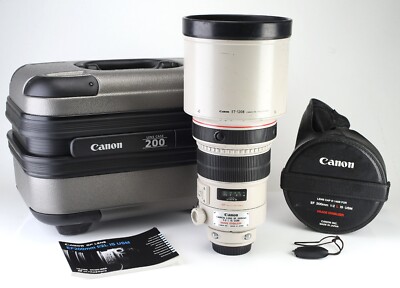 Canon EF 200mm F2 L Autofocus IS USM Prime Pro Lens EOS DSLR's F&R Caps  Hood UK