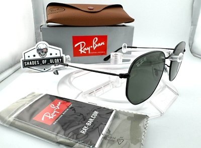 RAY-BAN HEXAGONAL RB3548N 002/58 BLACK G-15 GREEN POLARIZED