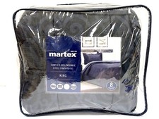 New Martex Iron Gate 8-Piece Bed-In-A-Bag Comforter Set KING Size Navy Blue