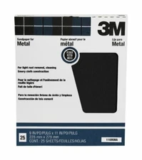 3M Pro-Pak Emery Cloth, Medium Grit, 9-Inch by 11-Inch