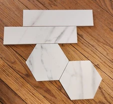 Amalfi Statuario 6" Hexagon Matte Porcelain Tile - New