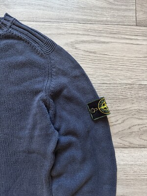 Vintage Stone Island Sweater Pullover Crew Neck Navy Blue Sz Vintage Stone Island Sweater Pullover Crew Neck Navy Blue Sz