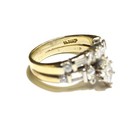 GIA certified 14k multi gold 1.50ct marquise diamond engagement wedding ring — photo 4