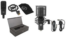 Audio Technica AT4040 Pro Cardioid Condenser Microphone Case Studio Mic Mount