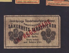 Antique Sweden Match Package Label BN181193