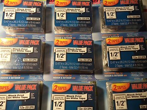 Brother 2 tapes-total 52.4 (16ft) p-Touch tapes (012502625711)