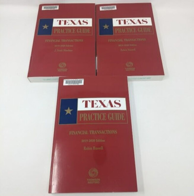 Financial Transactions 2019 2020 ed (Texas Practice Guide) 3 VOL Thomson Reuters