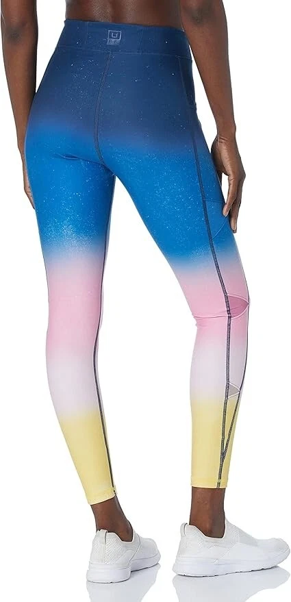 Leggings femininas HUK molinete desempenho tamanho médio bolsos coloridos - Imagem 2 de 4