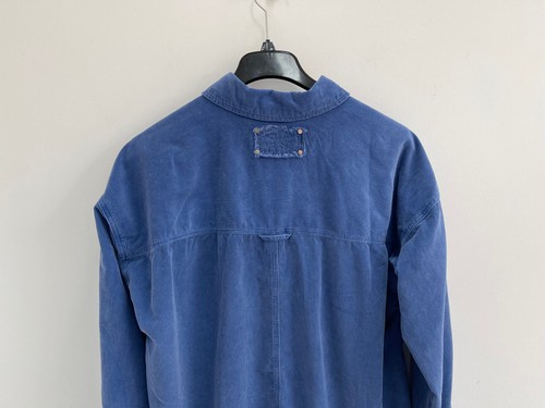 Free People Cord Shirt Top Mary Jean Blue Oversized MED / 12 14 16 18 💖 NEW - Picture 7 of 12