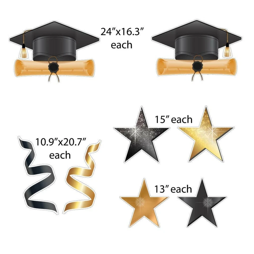 VictoryStore Congrats Grad Gold Graduation Yard Display Graduate Decor 20025 - Image 4 of 4