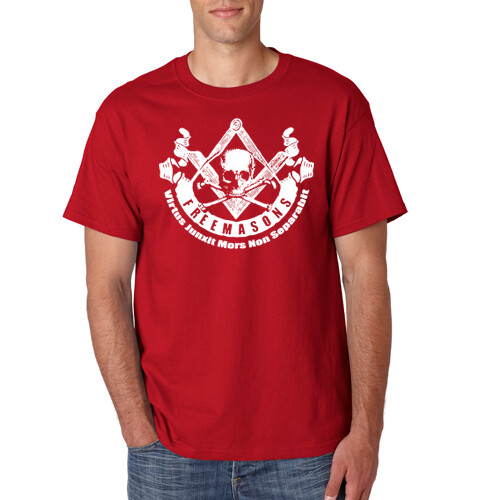 T-Shirt FREIMAURER Freimaurer quadratischer Kompass Schädel Freimaurerei Illuminaten S-6XL - Bild 12 von 14