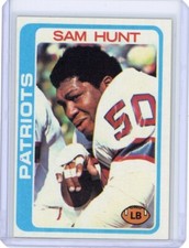 1978 TOPPS FOOTBALL SAM HUNT #461 NEW ENGLAND PATRIOTS NM NM-MT SET BREAK