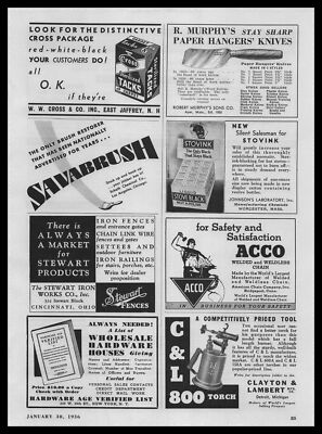 1936 Stovnik ''Silent Salesman'' Stove Black Store Display Johnson's Labs Print Ad
