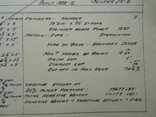 Railway Technical Drawing LNER TYPE B-5 LOCOMOTIVE Built c1902-1905 (Part 1) - Picture 9 of 10