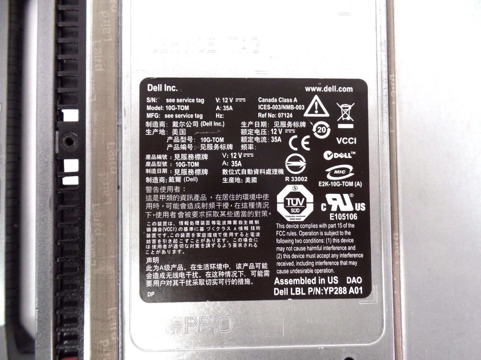 Dell Poweredge M600 10G-TOM Blade 2x Xeon E5160 3GHz 32GB RAM no HDD Quantity - Image 2 of 4