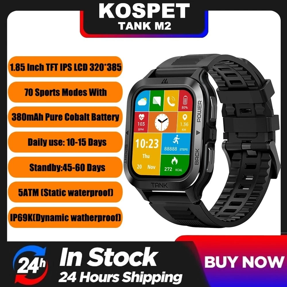Original KOSPET TANK M2 Smart Watch Men s Military Sport watch