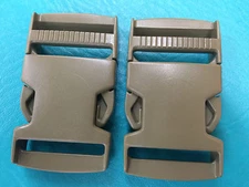 2 ITW Nexus Camo 1.5"Buckle Backpack Webbing Strap Plastic Clip Tan Camo 1 1/2" 