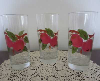 Set of 3 Franciscan Apple 15 OZ Ice Tea Glasses - MINT