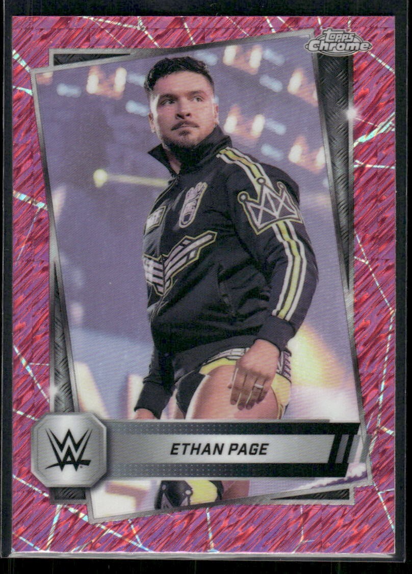 2025 Topps Chrome WWE Ethan Page #26 Pink Shimmer Refractor