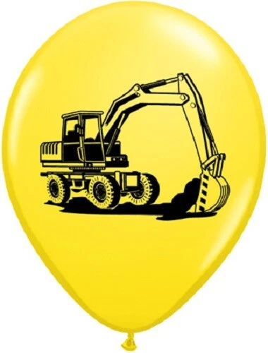 Surtido de globos de látex de 11" para decoración de cumpleaños para camión de construcción Foto 4 de 4